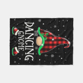 Funny Dancing Gnome Buffalo Kariert Matching Chris Fleecedecke (Vorderseite (Horizontal))