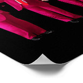 Funny Dancing Heart Kiss Valentine Poster (Ecke)