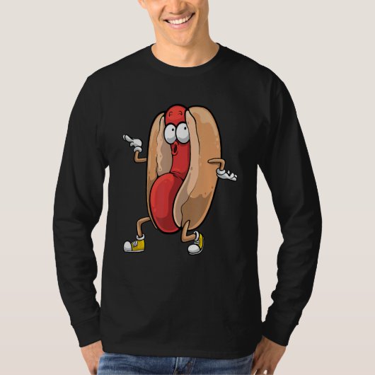 Funny Dancing Hot Dog für Kinder Jungen Mädchen Ho T-Shirt (Vorderseite)