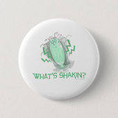 Funny Dancing Milkshake Cartoon Design Button (Vorderseite)