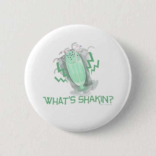 Funny Dancing Milkshake Cartoon Design Button (Vorderseite)