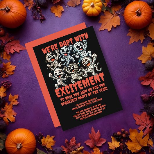 Funny Dancing Mummies Rapt mit Spannung Einladung