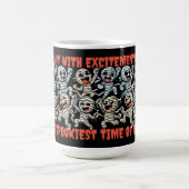 Funny Dancing Mummies Rapt mit Spannung Kaffeetasse (Mittel)