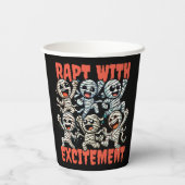 Funny Dancing Mummies Rapt mit Spannung Pappbecher (Rückseite)