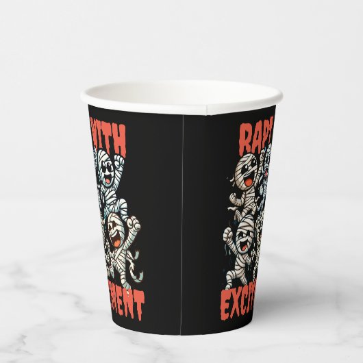 Funny Dancing Mummies Rapt mit Spannung Pappbecher (Rechts)