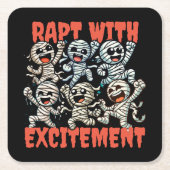 Funny Dancing Mummies Rapt mit Spannung Rechteckiger Pappuntersetzer (Vorderseite)
