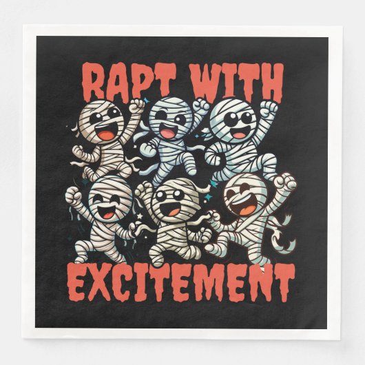 Funny Dancing Mummies Rapt mit Spannung Serviette (Vorderseite)