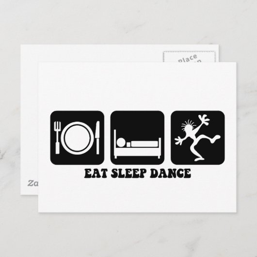 Funny Dancing Postkarte (Vorne/Hinten)