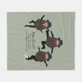 FUNNY Dancing RABBI Personalisiert mit Text Fleecedecke (Vorderseite (Horizontal))