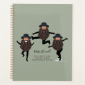 FUNNY Dancing RABBI Personalisiert mit Text Planer (Vorderseite)