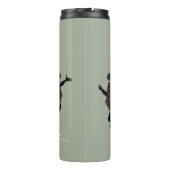 FUNNY Dancing RABBI Personalisiert mit Text Thermosbecher (Rückseite)