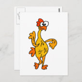 Funny Dancing Rubber Chicken Postkarte (Vorne/Hinten)