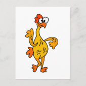 Funny Dancing Rubber Chicken Postkarte (Vorderseite)