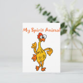 Funny Dancing Rubber Chicken Spirit Guide Postkarte (Stehend Vorderseite)