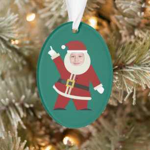 Funny Dancing Santa Foto Ornament