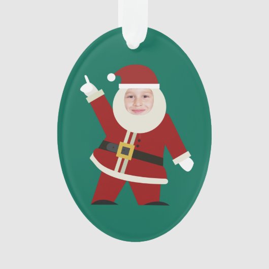 Funny Dancing Santa Foto Ornament (Vorderseite)