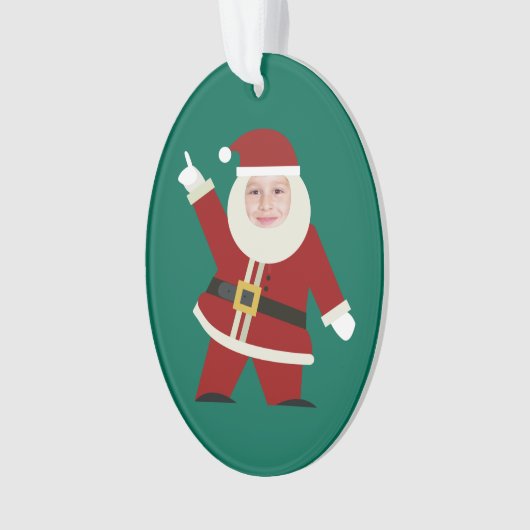 Funny Dancing Santa Foto Ornament (Vorderseite)