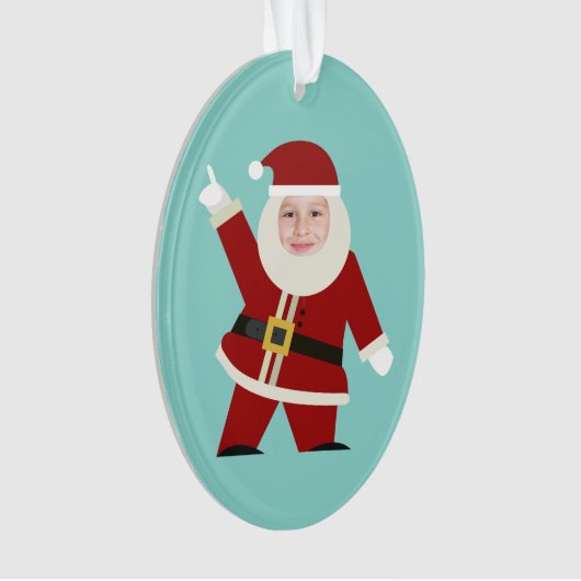 Funny Dancing Santa Foto Ornament (Vorderseite)
