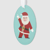 Funny Dancing Santa Foto Ornament (Vorderseite)