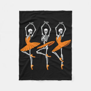 Funny Dancing Skeleton Ballerina Girl's Fleecedecke