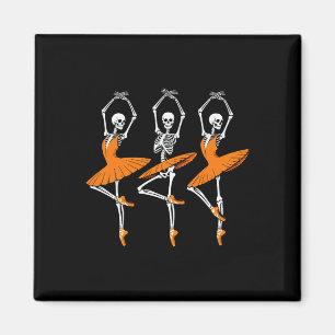 Funny Dancing Skeleton Ballerina Girl's Magnet