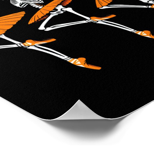 Funny Dancing Skeleton Ballerina Girl's Poster (Ecke)