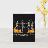 Funny Dancing Skeleton Dry Bones Come Alive Hallow Karte (Gelbe Blume)