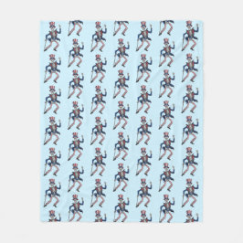 Funny Dancing Skeleton Fleecedecke