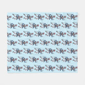 Funny Dancing Skeleton Fleecedecke (Vorderseite (Horizontal))