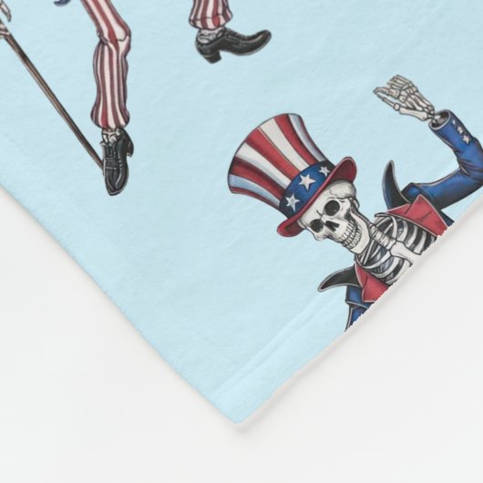 Funny Dancing Skeleton Fleecedecke (Ecke)
