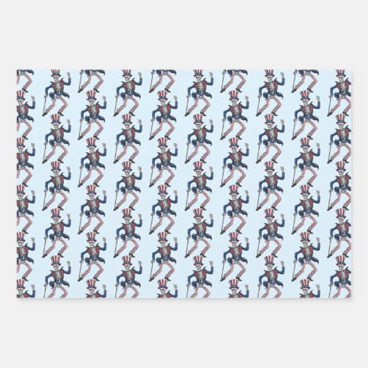 Funny Dancing Skeleton Geschenkpapier Set (Vorderseite 3)