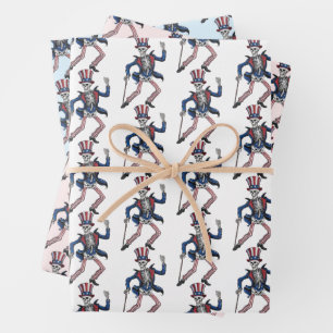 Funny Dancing Skeleton Geschenkpapier Set