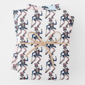 Funny Dancing Skeleton Geschenkpapier Set