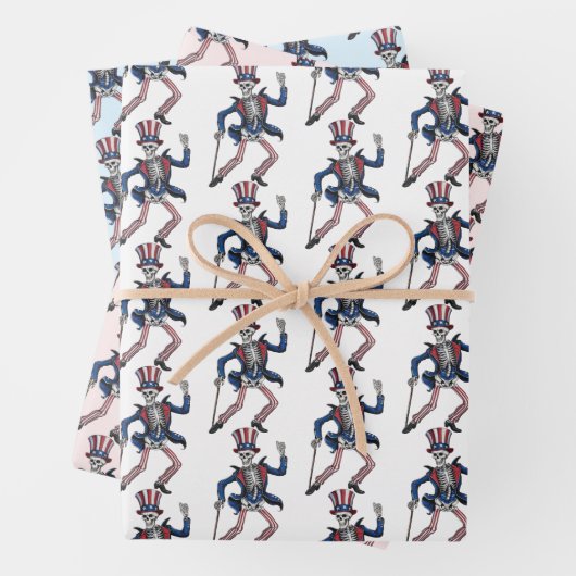 Funny Dancing Skeleton Geschenkpapier Set (Beispiel)