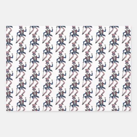 Funny Dancing Skeleton Geschenkpapier Set (Vorderseite)