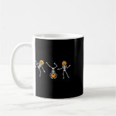 Funny Dancing Skeleton Halloween Pumpkin Skelette Kaffeetasse (Links)