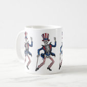 Funny Dancing Skeleton Kaffeetasse (Vorderseite Links)