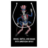 Funny Dancing Skeleton Kleine Geschenktüte (Rückseite)