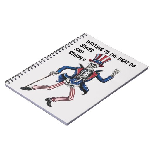 Funny Dancing Skeleton Notizblock (Linke Seite)