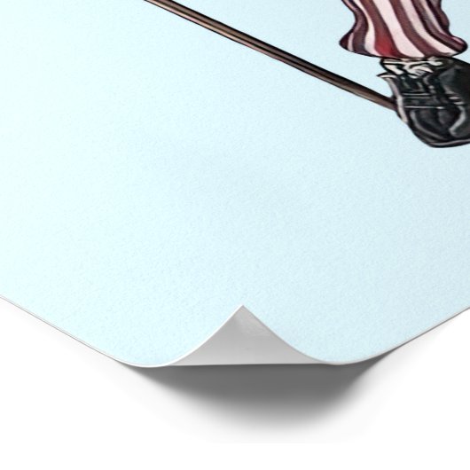 Funny Dancing Skeleton Poster (Ecke)