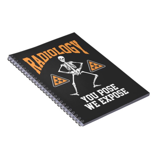 Funny Dancing Skeleton Xray Radiology Spaß Notizblock (Rechte Seite)