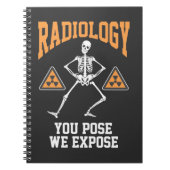 Funny Dancing Skeleton Xray Radiology Spaß Notizblock (Vorderseite)