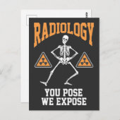 Funny Dancing Skeleton Xray Radiology Spaß Postkarte (Vorne/Hinten)