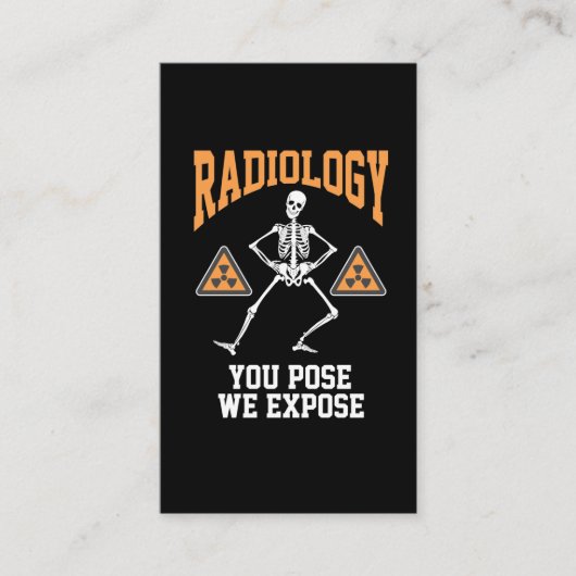 Funny Dancing Skeleton Xray Radiology Spaß Visitenkarte (Vorderseite)