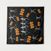 Funny Dancing Skeletons Halloween Backdropps Wandteppich (Vorderseite)