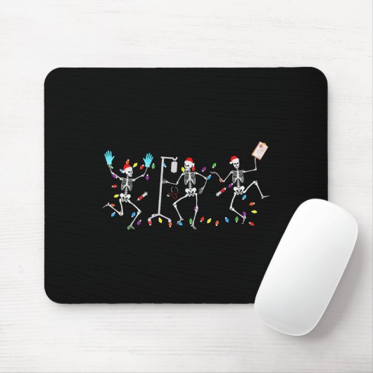 Funny Dancing Skeletons Nicu Er Nurse Registered N Mousepad (Mit Mouse)