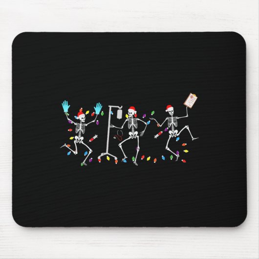 Funny Dancing Skeletons Nicu Er Nurse Registered N Mousepad (Vorne)
