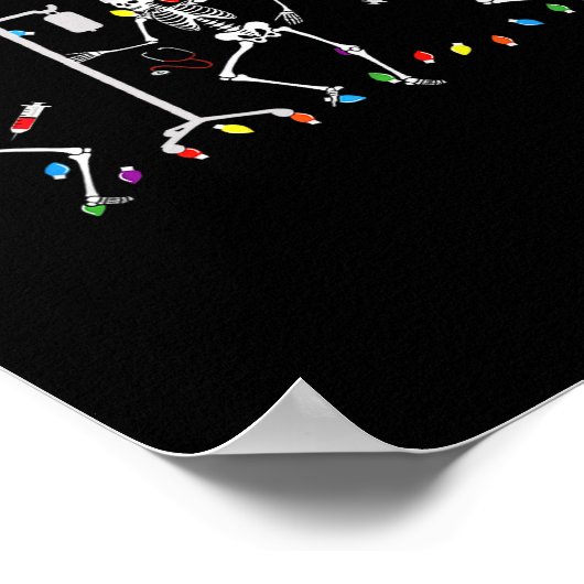 Funny Dancing Skeletons Nicu Er Nurse Registered N Poster (Ecke)