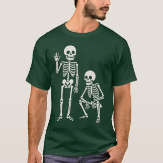Funny Dancing Skeletts Cartoon Halloween Anti T.R T-Shirt