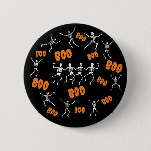 Funny Dancing Skeletts Halloween Button
